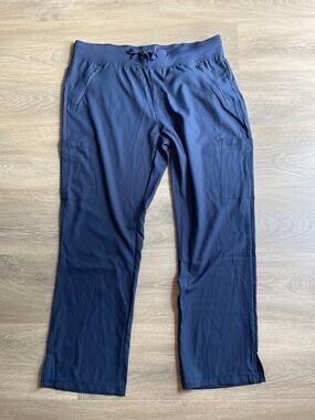 Beyond Scrubs Harmony Yoga Waist Cargo Scrub Pants XL Navy Blue Nurse Medical